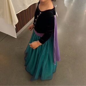 Frozen Anna Elsa dress turquoise glimmer - velvet